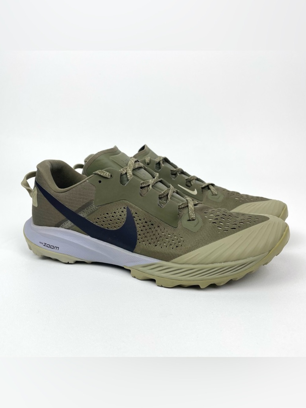 Nike Air Zoom Terra Kiger 6 Trail Running Shoe Mens 10 Olive Green Khaki CJ0219